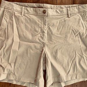 Talbots tan relaxed chino shorts